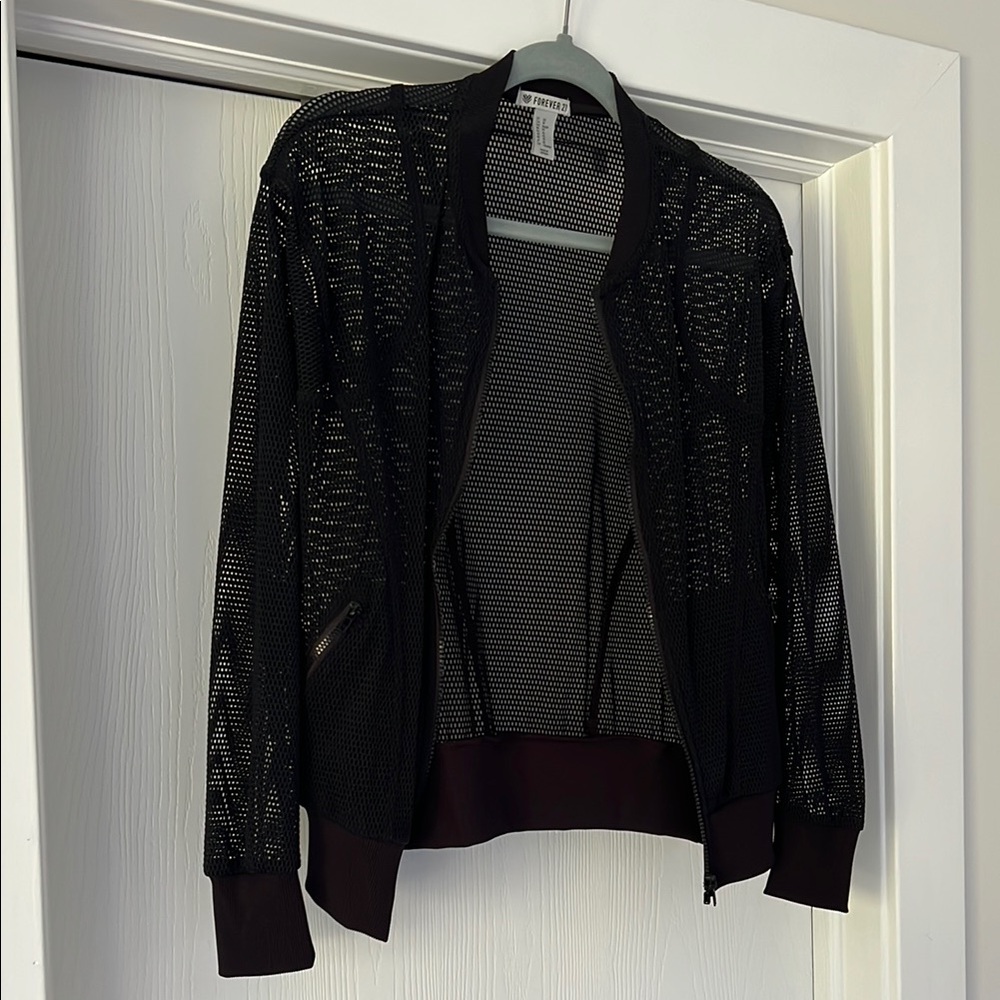 Forever 21 Mesh Zip Jacket